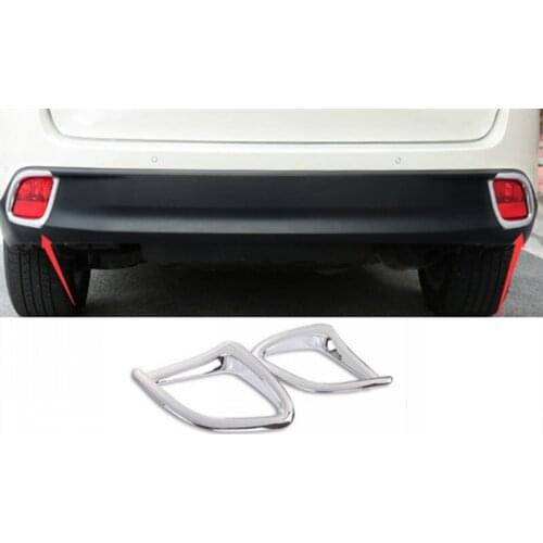 JanDeNing 2PCS/Set ABS Chrome Rear Fog Lights Lamp Cover Frame Trim Emblems For For For Toyota Highlander 2015-2019