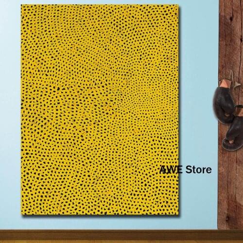 Print Oil Painting Wall painting Yayoi Kusama NET-NO.2 YELLOW Home Decorative Wall Art Picture For Living Room painting No Frame