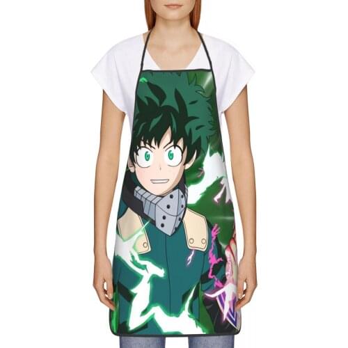 My Hero Kitchen oil resistant wreath Japanese Anime kitchen apron women Man For Cooking accessories 72*52cm