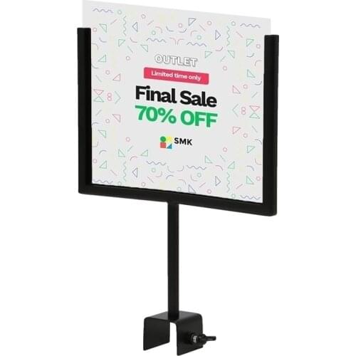 Loripos 4pcs 150*215mm Shelf Mounted Poster Bracket Buckle Snap Metal Poster Display Stand Holder For A4 A5 Pop Banner Signage