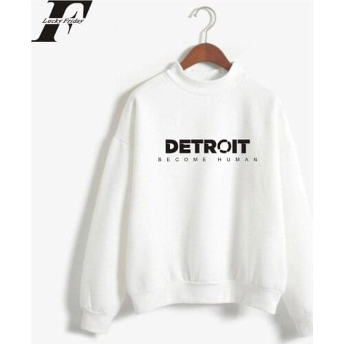 LUCKYFRIDAYF Detroit Become Human Turtlenecks capless cotton Hoodies Sweatshirts men women Anime Hoodies Clothes Plus Size