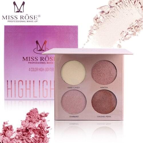 MISS ROSE Make-up Four Colors, Three Dimensional Repair Nose ShadowHigh Gloss Powder Female Makeup and Shading