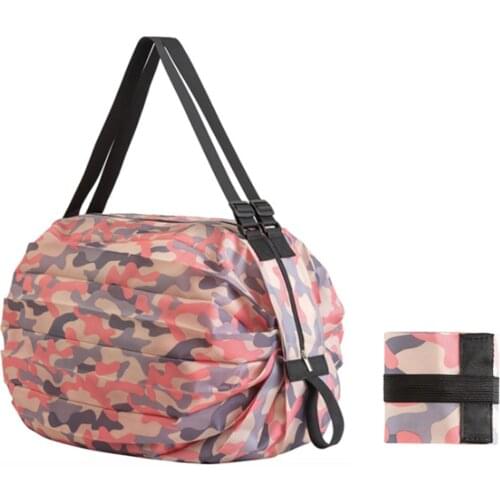 MetosiLife Reusable Christmas Cloth Gift Grocery Shopping Bags Ripstop Nylon Material Washable Foldable