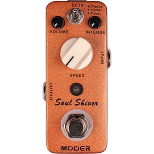 MOOER Soul Shiver Electric Guitar Pedal Processor 3 Modes Chorus Vibrato Rotary Multi Modulation Guitar Effect Pedal True Bypass