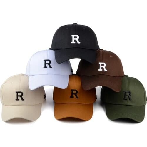 3D Embroidery R Mens Baseball Cap Snapback Kpop Hip-Hop Summer Hat Fluorescent Green Cotton Womens Hat Sun Hat BQM074