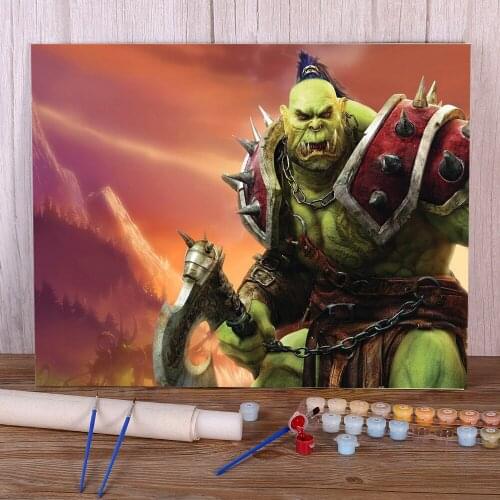 World Of Warcraft Painting By Numbers Kit Oil Paints 50*70 Painting On Canvas Home Decor Crafts For Adults Wholesale Art