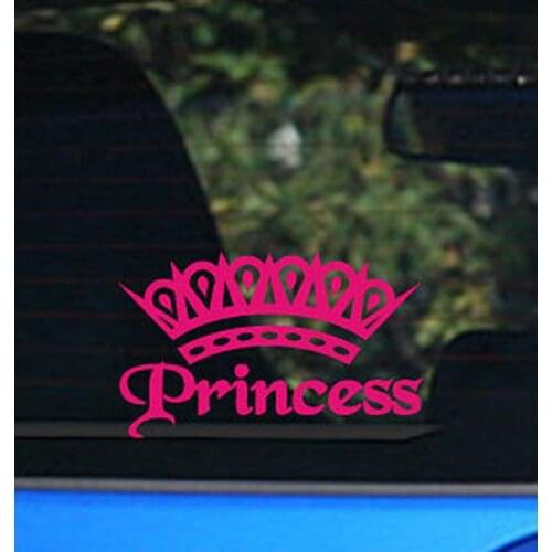 Princess baby on board car sticker , Elegant Crown decal stickers for baby girl car decor