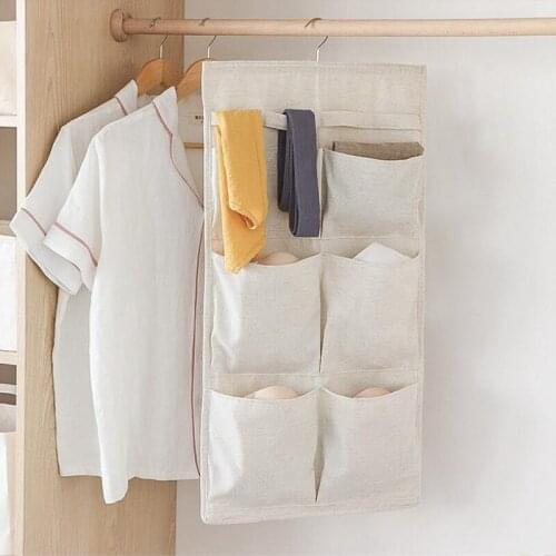 NHBR Double-Sided Wall Hanging Storage Bags Door Underwear Organizer Waterproof Bedroom Closet Toy Key Home Office Container