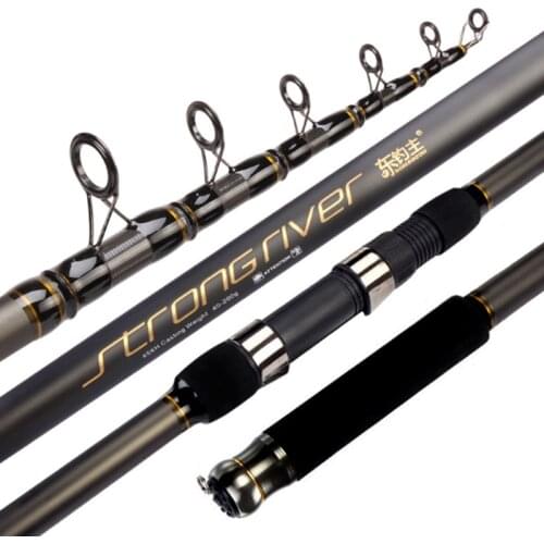 New telescopic fishing rod 2.4m — 4.5m carbon fiber ultralight sea fishing rod for long-distance throwing fishing rod