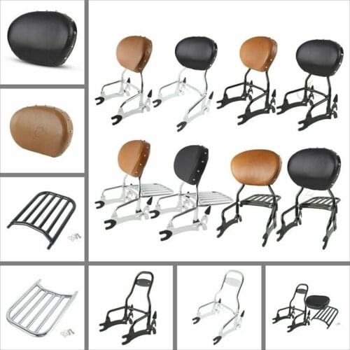 Motorcycle 12" Backrest Sissy Bar Pad Luggage Rack For Indian Chief Classic Vintage 14-18 Springfield Dark Horse