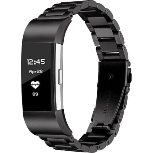 For Fitbit Charge 2 3 4 stainless steel metal strap charge 2 3 4 stainless steel strap silver black strap strap free shipping