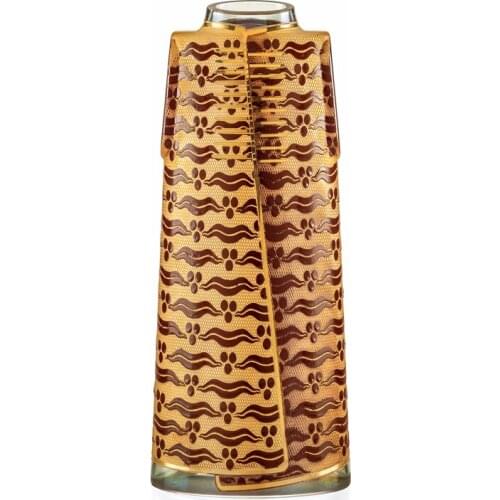 Handmade Kaftan Vases Glass Ottoman Special Design Gilt Gold Bronze Istanbul Collection Limited Edition Cintemani Caftan Robe