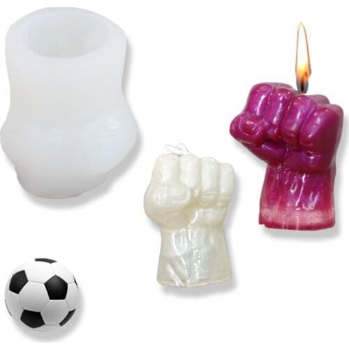 3d Ball King Memorial Handmade Candle Mould Hand Of God Aromatherapy Candle Fist Silicone Mold Diy Epoxy Plaster Decoration Mold