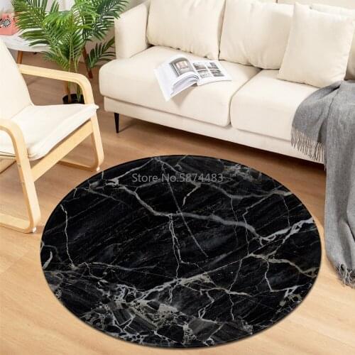 Modern Round Carpet Children Bedroom Bedside Mat Living Room Chair Large Carpet Home Kids Room Decorative Anti-Slip Floor Rugs