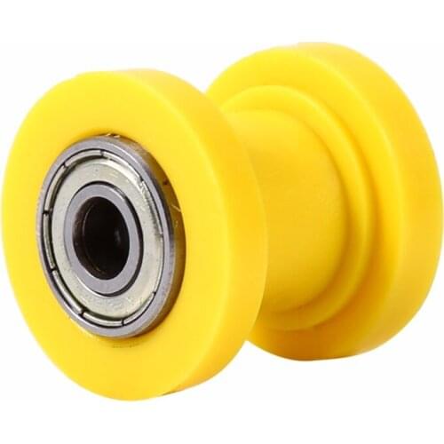 Car-Styling 10mm Dirtbike Guide Wheel Drive Chain Roller Tensioner Pit Bike Yellow New