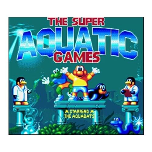 Super Aquatic Games NTSC Version 16 Bit 46 Pin Big Gray Game Card For USA Game Players