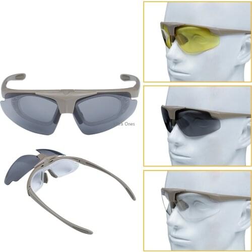 Outdoor Hiking Tactical Sunglasses Cycling Eye Protective Military Fishing Eyewear Airsoft Cs Paintball Climbing Anti-uv Glasses