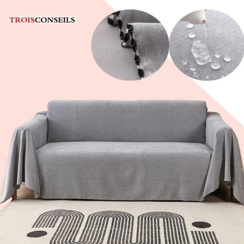 Waterproof Sofa Blanket Soft Towel Urine-proof Pet Couch Cover for Seasons Universal Non-slip Solid Color Sofa Covers for Living