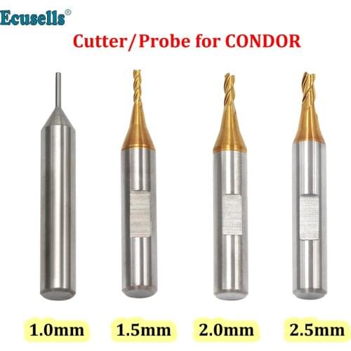 1.0mm 1.5mm 2.0mm 2.5mm Milling Cutter Probe for Xhorse CONDOR XC MINI Plus XC-007 Dolphin XP-005 XP-007 Key Cutting Machine