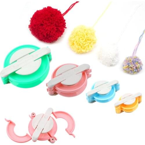 DIY Weaving Wool Ball Weaver Needle Craft Pompom Maker Pompom Yarn Making Tools 4 Sizes Needlework Knitting Tools