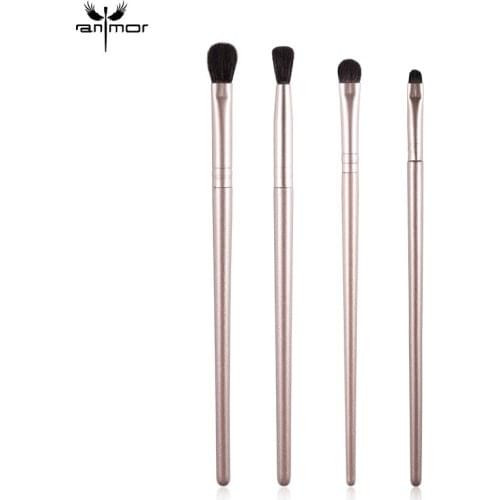 Anmor Makeup Brushes Set 4pcs/Lot Eye Shadow Blending Eyeliner Eyebrow Make Up Brushes Professional Eyeshadow Brush Wood Handle