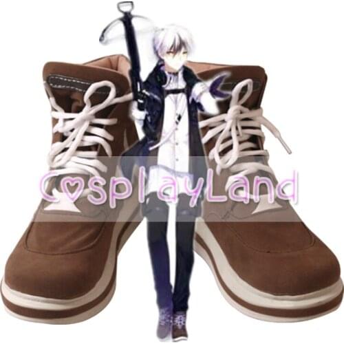 Arknights Adnachiel Cosplay Boots Shoes Brown Men Shoes Costume Customized Accessories Halloween Party Shoes