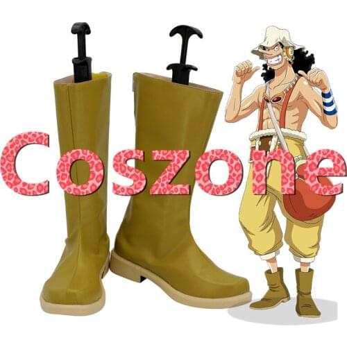 One Piece Usopp Cosplay Shoes Boots Halloween Cosplay Costume Accessories