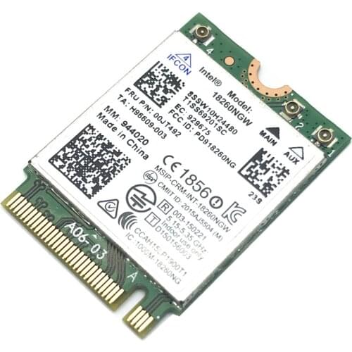 Brand new for Intel Wireless-AC 18260 18260NGW 802.11ad 802.11ac 867Mbps 2.4&5G Bluetooth 4.1 WiFi M.2 Key A network card