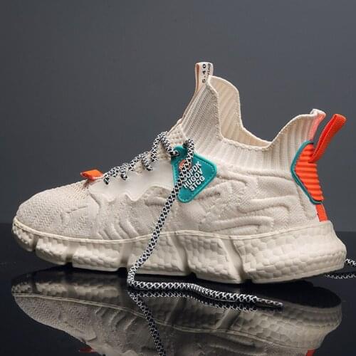 Mesh Breathable Casual Men Shoes Flying Weaving Street Male Sneakers Hot Sale Dropshipping Zapatillas Good Quality Outdoor Shoes