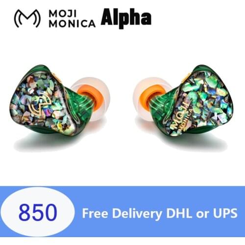 Moji Monica Alpha 2EST+1DD+2BA Hybrid IEMs Hifi Music Monitor DJ Studio Sport MMCX Hand Made Earphone Earbuds ES12 AQ7 Baldr H2