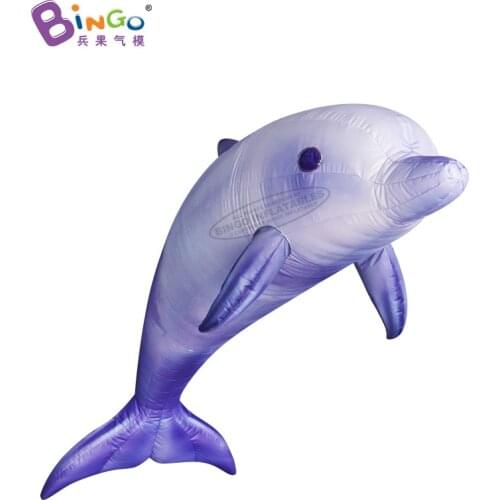 Customized 3m length led lights inflatable dolphin / big air dolphin balloon for aquarium decoration toys