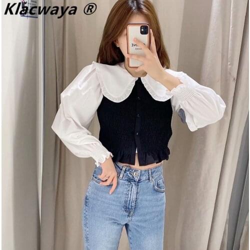 Klacwaya Dark Blouses