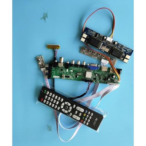 Kit for M190EG01 V0 board AV TV Digital LCD Panel 30pin 1280X1024 HDMI VGA Controller USB DVB-T2 DVB-T 4 CCFL 19" remote screen