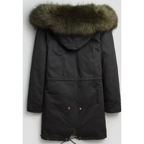 Coat Mens Winter Jacket Real Raccoon Fur Parka Clothes 2020 Men Hooded Warm Jackets Plus Size L18-1501 MY1655