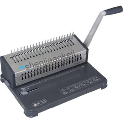 21 holes office machine Rubber ring binding machine YH-2609 comb clamp punch manual pumping bid binding machine 1pc