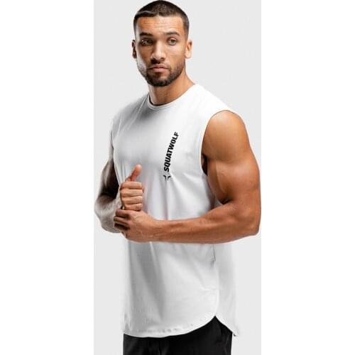 2020 New Fashion Men Sleeveless Cotton Tank tops Bodybuilding Undershirt Gyms Fitness Vest Brand Mens clothing wholesale