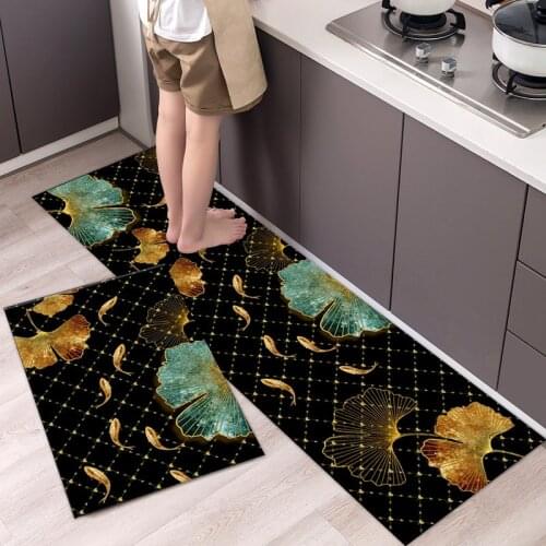 Fashionable Simple Nordic StyleWaterproof Kitchen Floor Mat Household Carpet Long Strip Door Mat Modern Home Decor