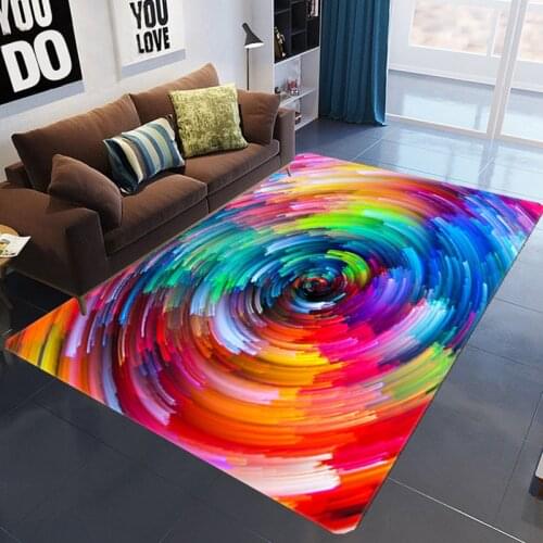 New Modern Colorful Rug Kids Room Play Large Size Mats Flannel Memory Foam Home Decor Carpets for Living Room Bedroom Area Rugs