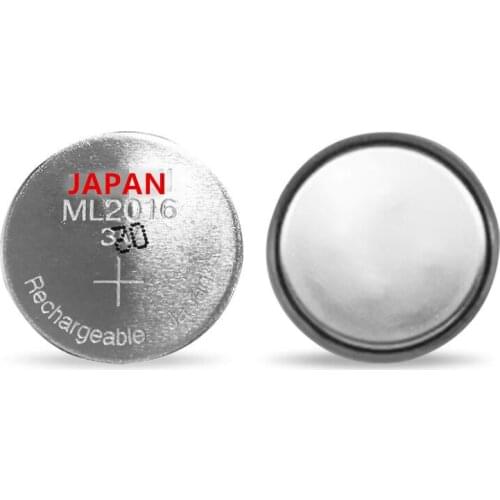 2PCS Original ML2016 ML 2016 3v Li-Ion Lithium Ion Rechargeable Coin Cell Button CMOS RTC Battery Batteries