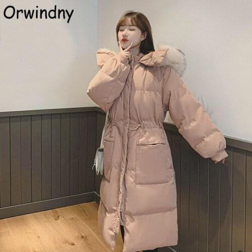 Orwindny 2021 Women Winter Warm Coat Hooded Thickening Coat Casaco Feminino Oversized Parkas Female Coat