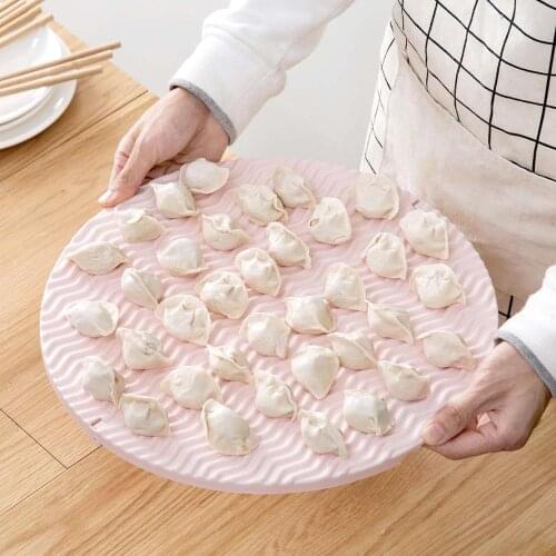 OTHERHOUSE Dumplings Sorage Tray Plate Organizer Foldable Plastic Tray Noodles Dumplings Holder Save Space Kitchen Tools