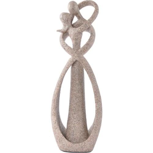 Sandstone Abstract Carving Lover Sculpture Hand Carved Figurine Decor UK