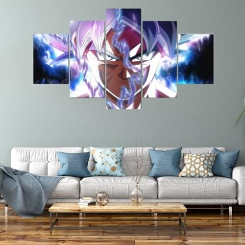 Anime Poster No Framed 5 Panel Dragon Ball Goku Canvas Painting Mural Bedroom Living Room Wall Picture Home Decoration