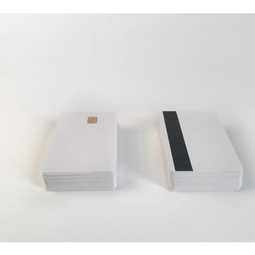 Blank inkjet pvc card SLE4442 CHIP CARD with HICO magnetic stripe double sides printable by Epson or Canon inkjet printers
