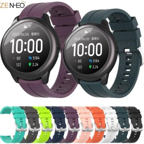 22MM Watch Band For Xiaomi haylou solar ls05 original smartwatch soft silicone straps Replacement fashion Bracelet Accessories