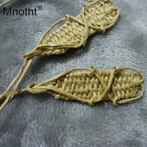 1/6 Scale Soldier Straw sandals Ancient Japanese samurai Shoes Model Hand knit For 12inch Action Figure Male Soldier Toy m3