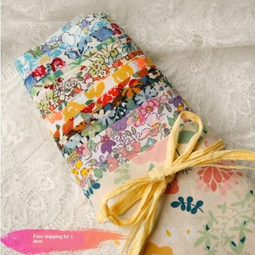 50pcs 20cmx20cm Small Floral Popular INS Idyllic Floral Plain Poplin Sewing Fabric DIY Home Decoration Cloth