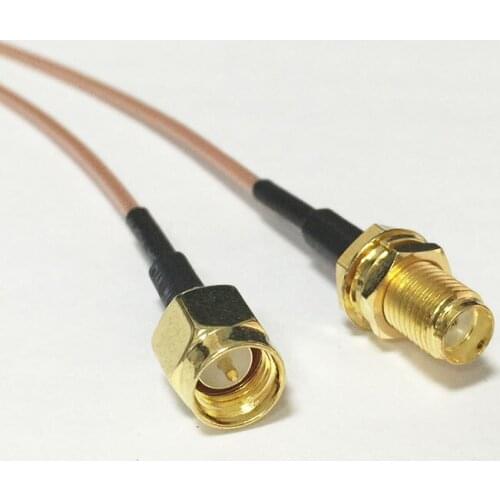 WIFI antenna adapter SMA male switch SMA female bulkhead pigtail cable RG178 15cm wholesale