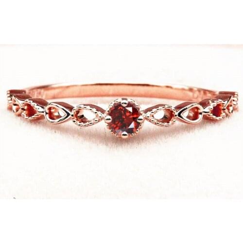 Solid 14k Rose Gold Natural Yellow Citrine Women Engagement Wedding Anniversary Ring Vintage Art Art Retro Elegant