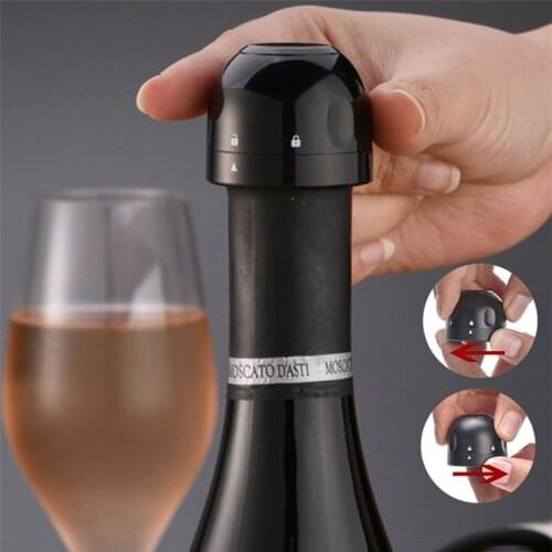 1/3PCS Red Wine Bottle Stopper Cap Vacuum Sealer Champagne Bottle Stopper Cork Leak-proof Wine Keeper Fresh Bottle Cap Bar Tools